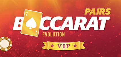 High-end Baccarat Evolution Pairs VIP table with a focus on pair bets and sophisticated visuals.