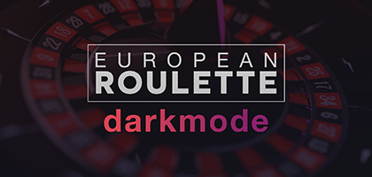 European Roulette table with a dark, moody theme emphasizing a sleek, nocturnal ambiance.