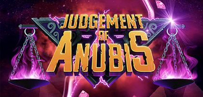 Artistic depiction of the Egyptian god Anubis weighing a heart, themed for the Judgement of Anubis slot game.